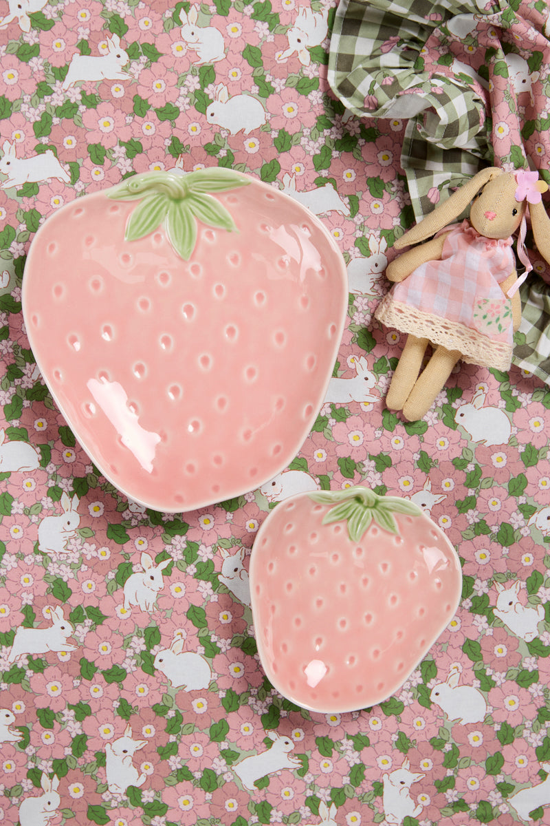 SMALL PINK STRAWBERRY PLATE
