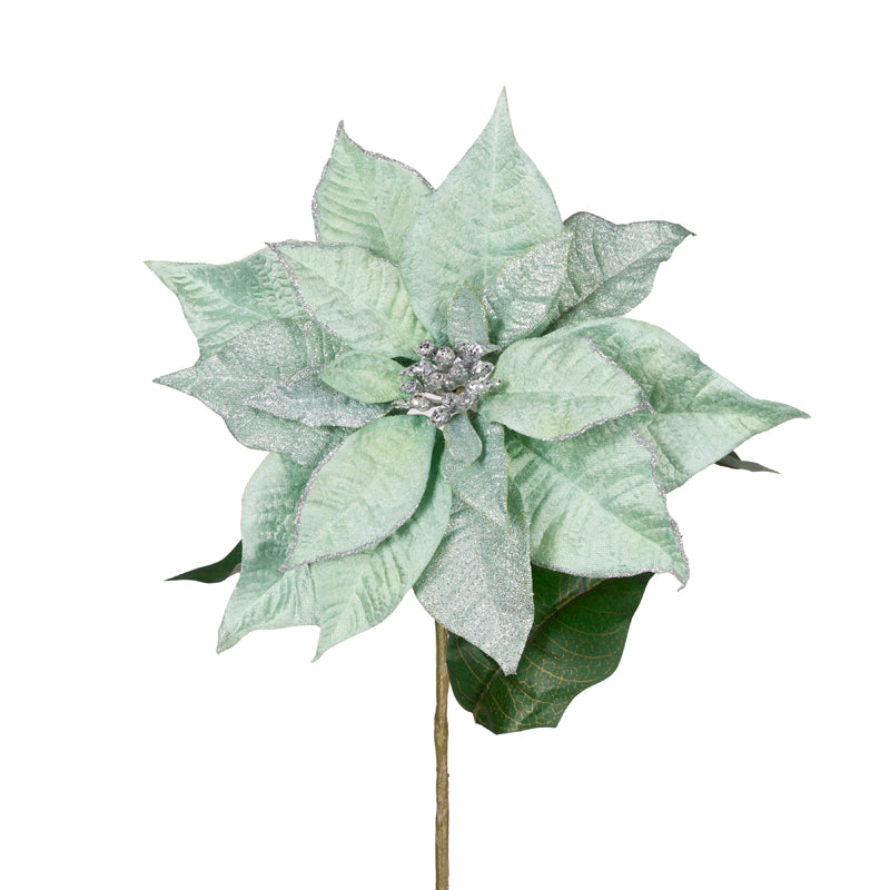 Natural Mint Poinsettia Stem