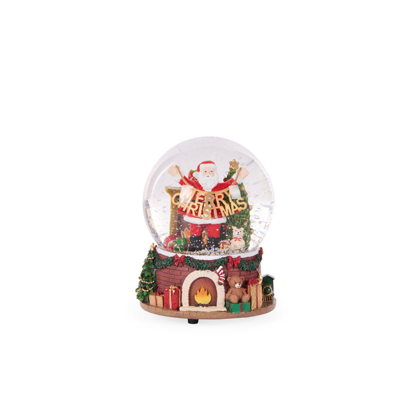 Musical Traditional Merry Christmas Snow Globe