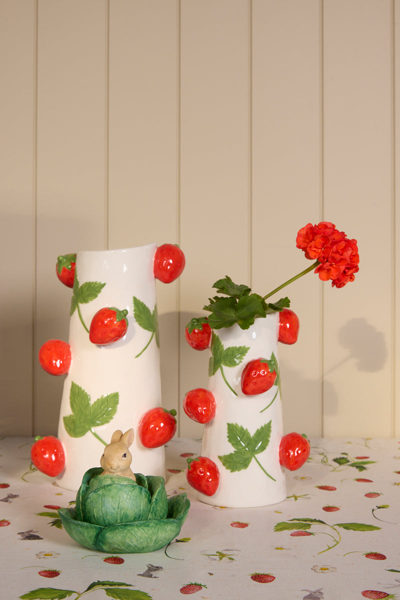 SMALL STRAWBERRY PATCH VASE