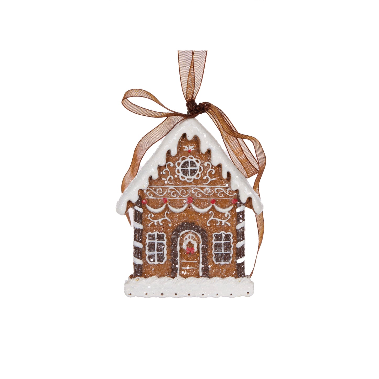 Piped Gingerbread House Cookie Hanging