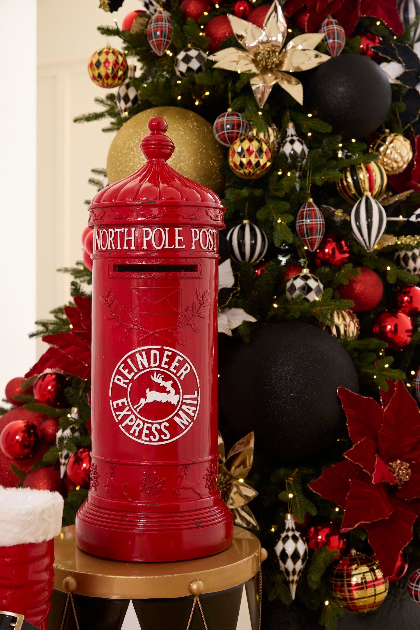 77 CM RED AND WHITE SANTA MAILBOX