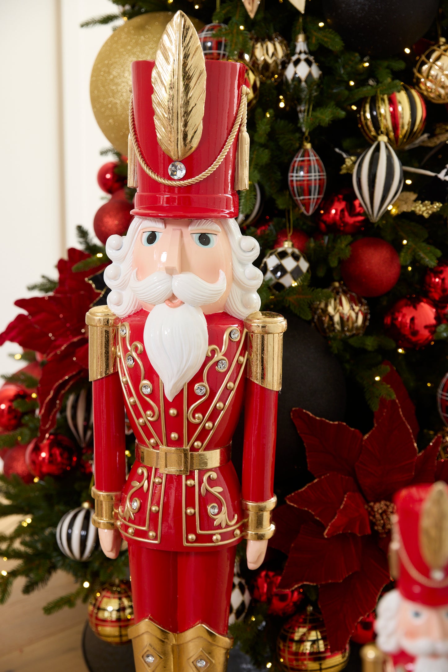 121.5 CM RED AND GOLD JEWEL NUTCRACKER