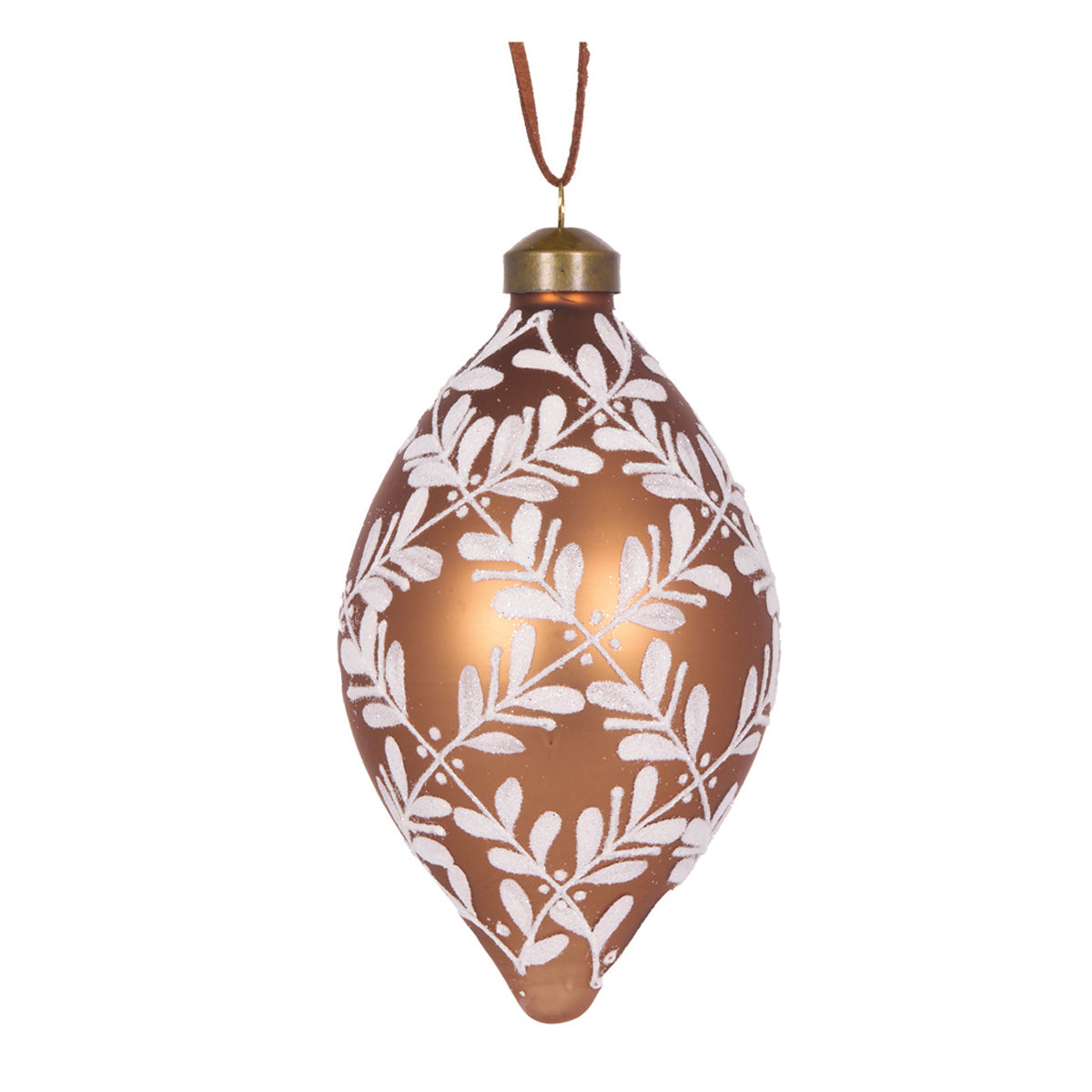 Gingerbread Fleur Drop Bauble