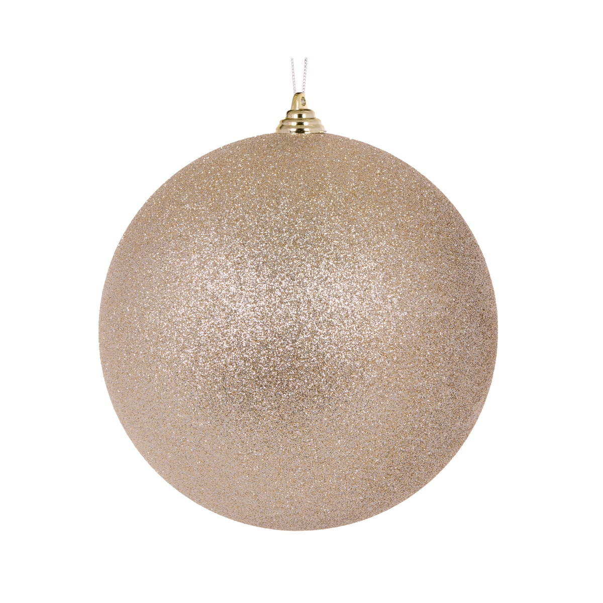 20cm Champagne Glitter Bauble
