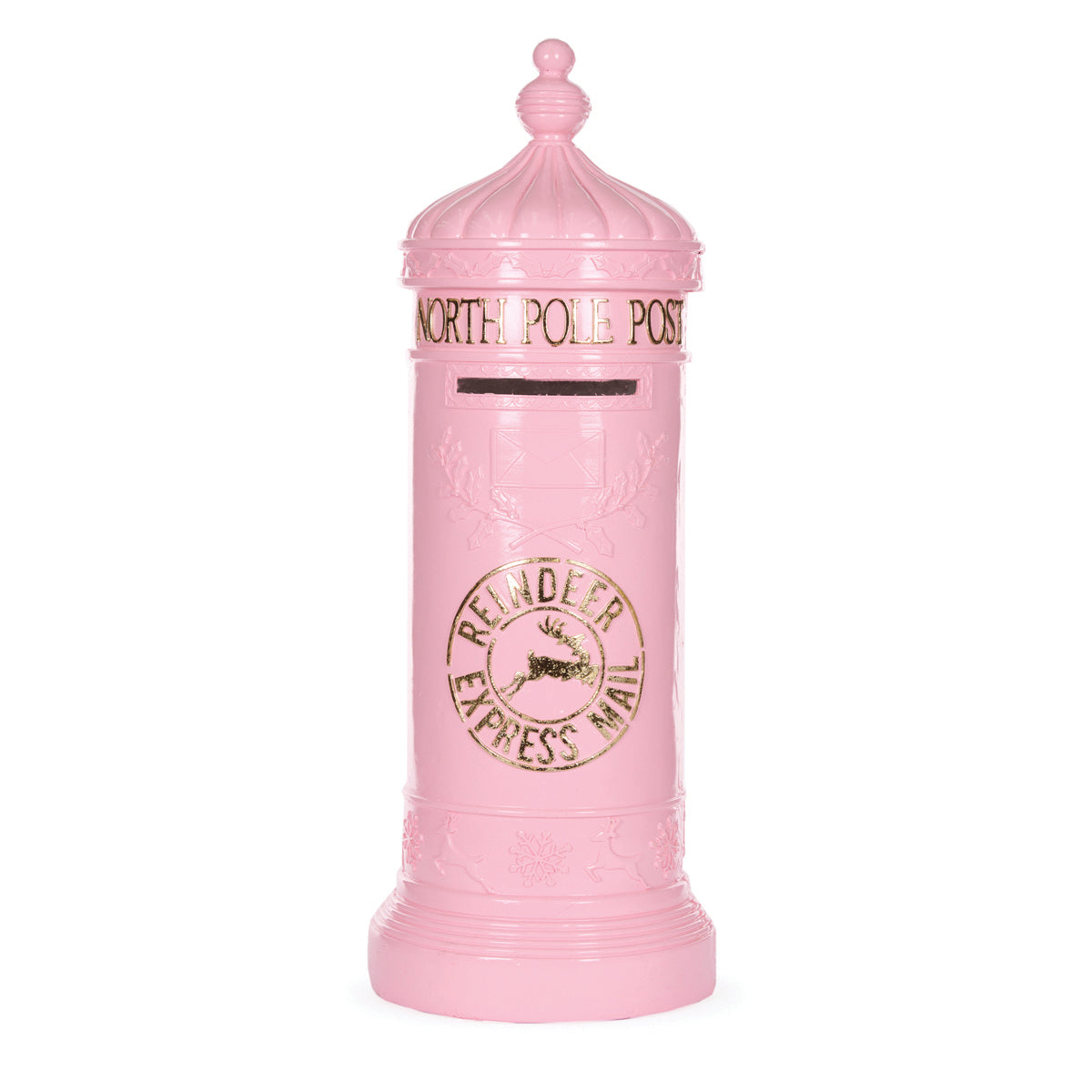 77 CM PINK AND GOLD SANTA MAILBOX