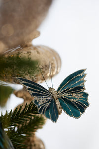 Set/6 Mini Emerald Clip Butterflies