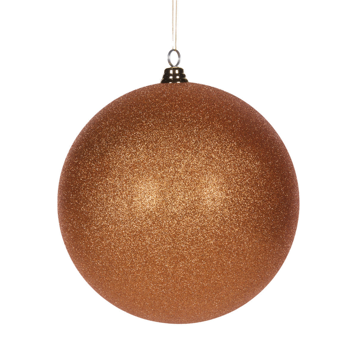 30cm Copper Glitter Bauble