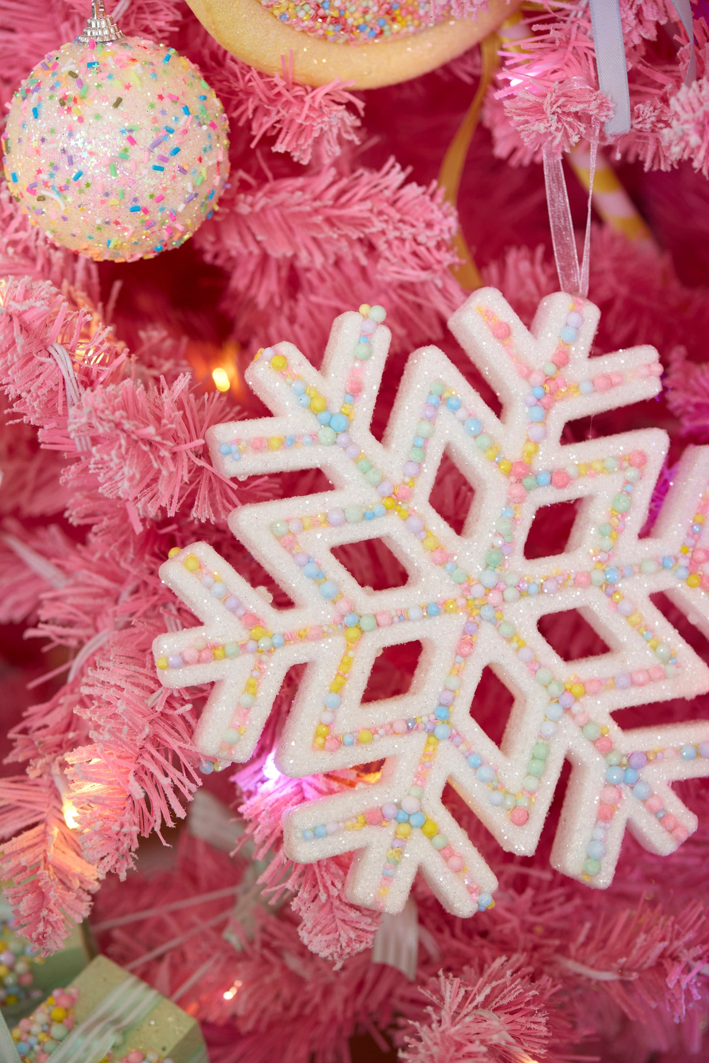 2PK SPRINKLE SNOWFLAKE HANGING