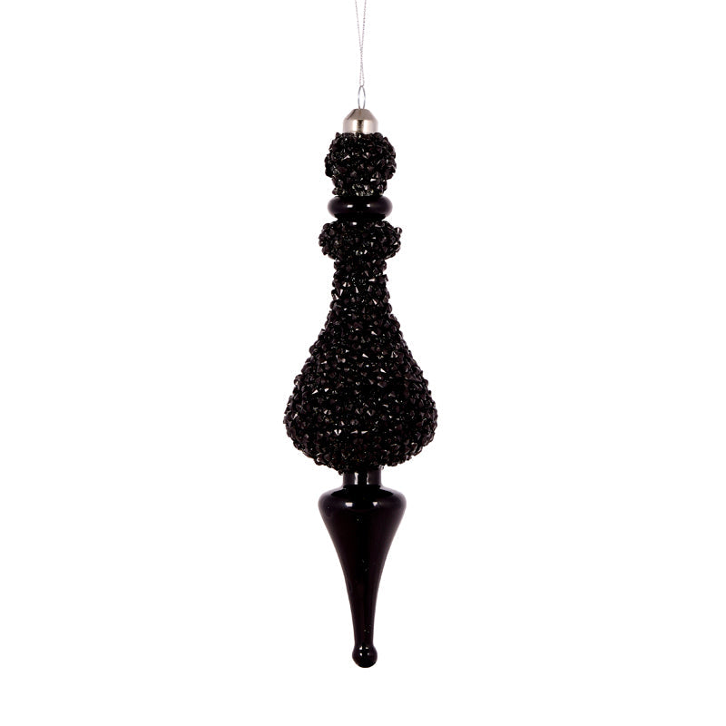 Black Beaded Finial