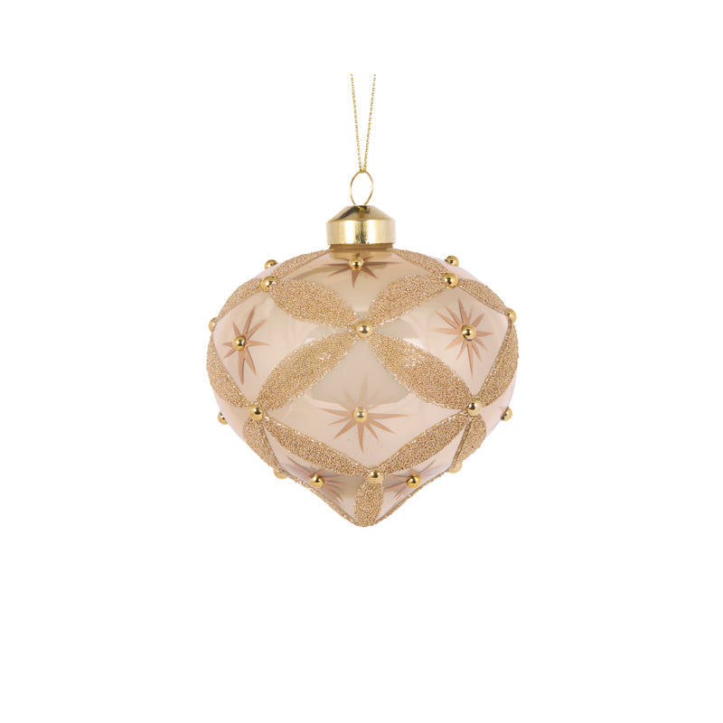 Champagne Glimmer Onion Bauble
