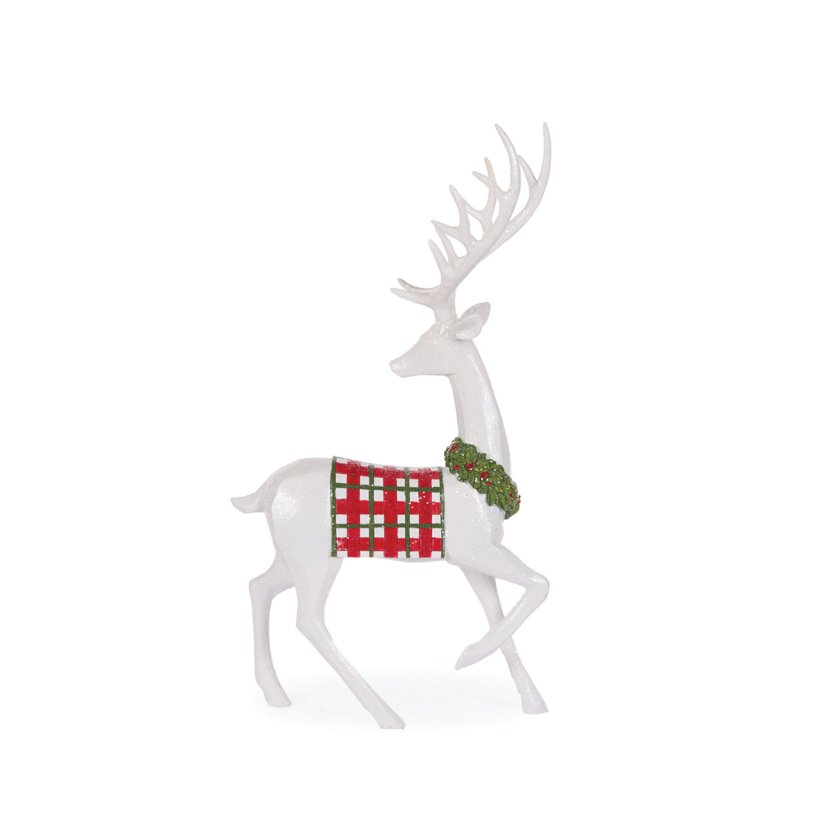 44cm Minimal Tartan Reindeer