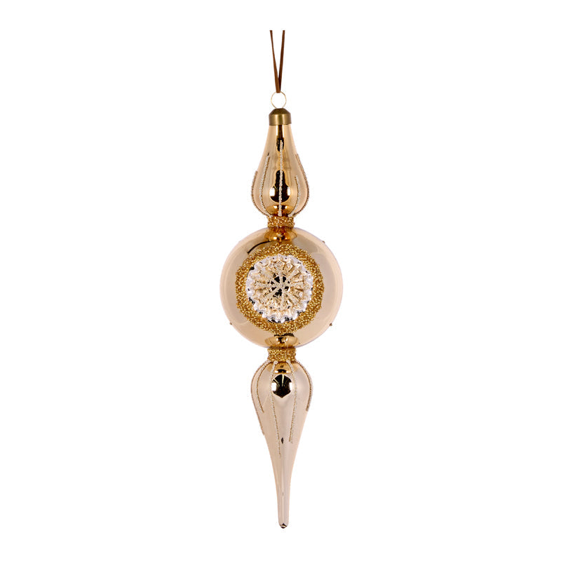 Gold Round Reflector Finial