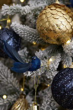 Load image into Gallery viewer, Mini Navy Glitter Clip Bird
