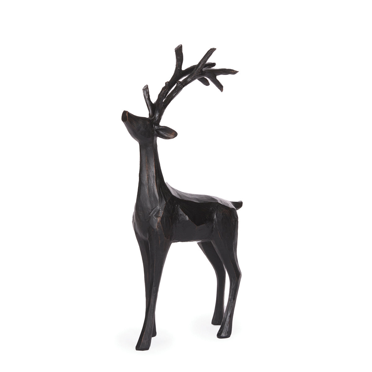 41.5cm Wood Carved Standing Reindeer