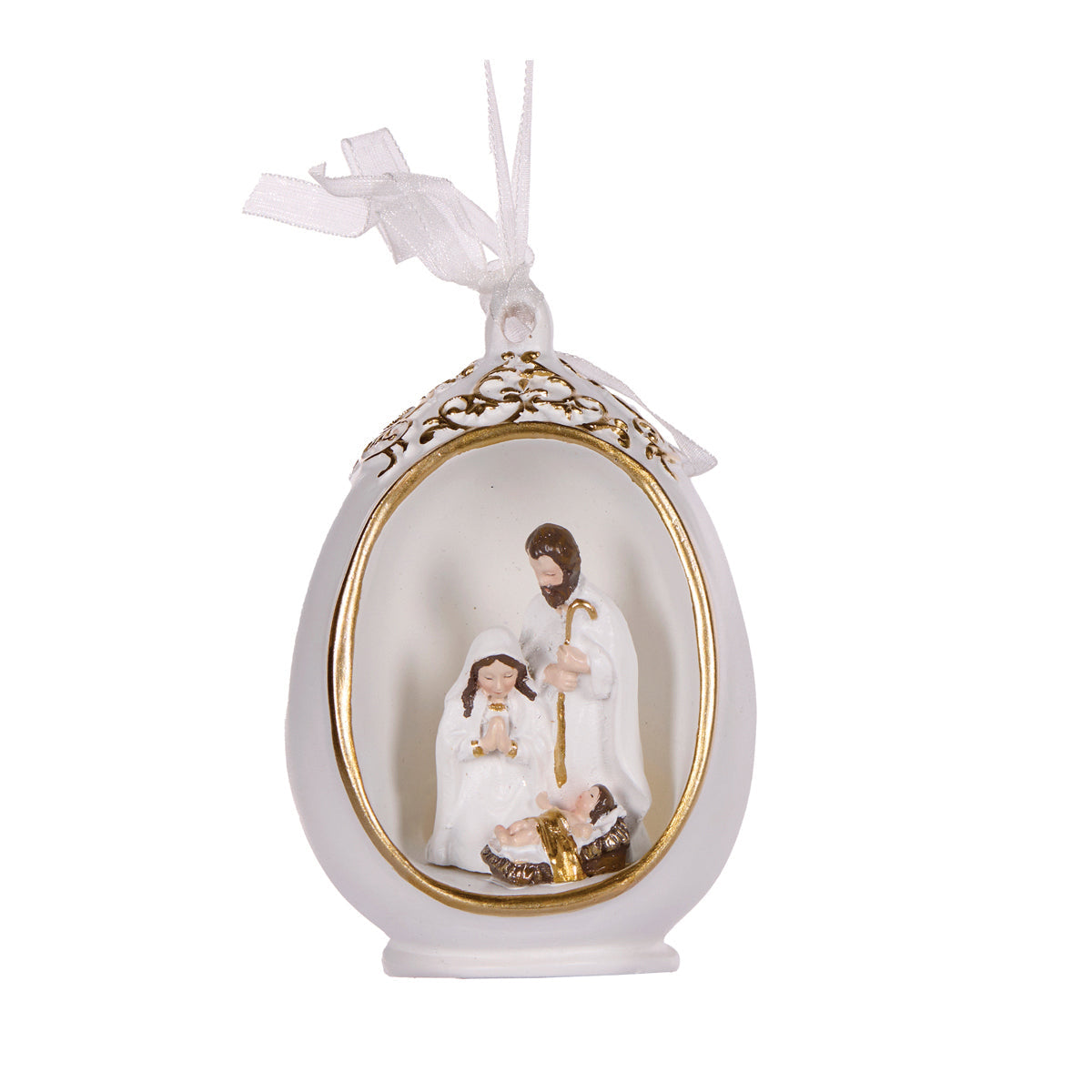 Gold And White Hanging Nativity
