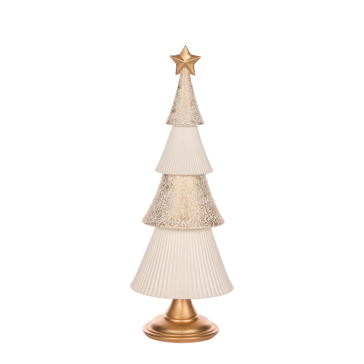 41 CM IVORY AND GOLD LAYERED TREE