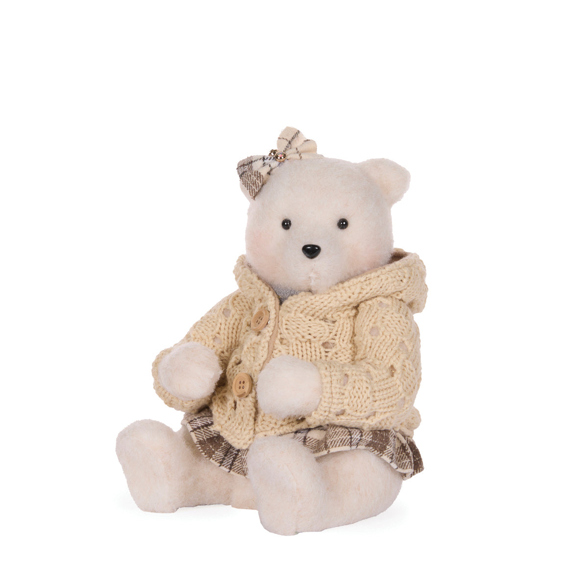 Frosted Knitted Mrs Bear Sitting