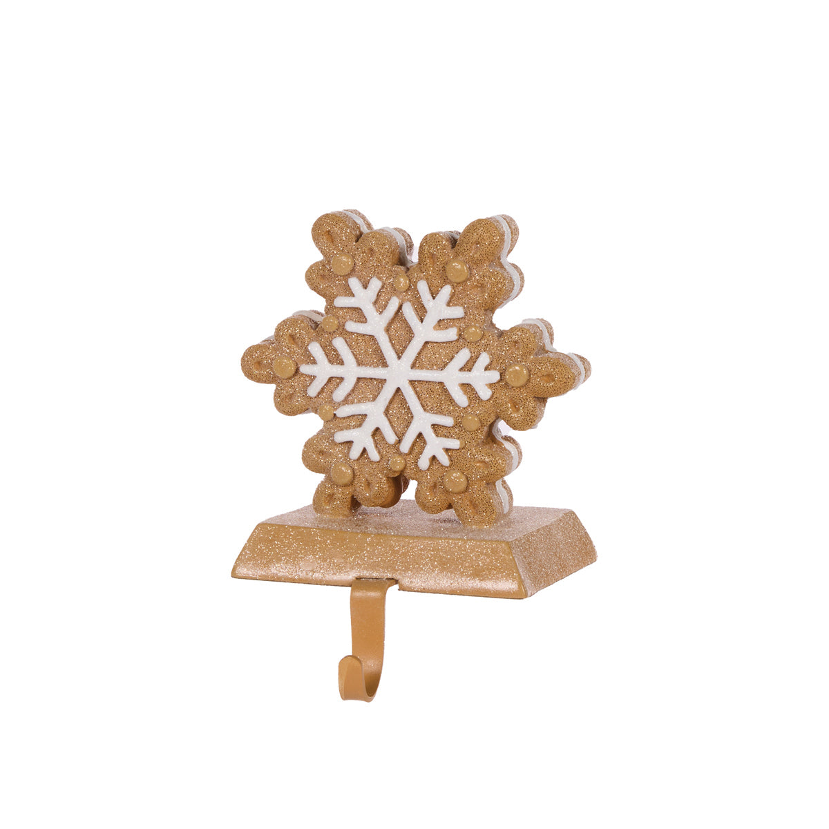 Embellished Gingerbread Snowflake Stocking Holder