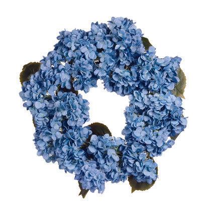 LUXE BLUE HYDRANGEA WREATH