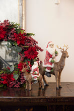 Load image into Gallery viewer, 19Cm Red Santa On Reindeer
