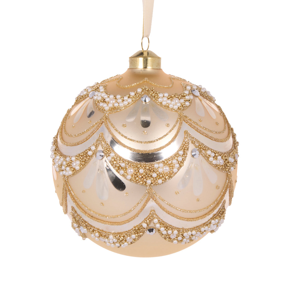 Gold Embellished Scalloped