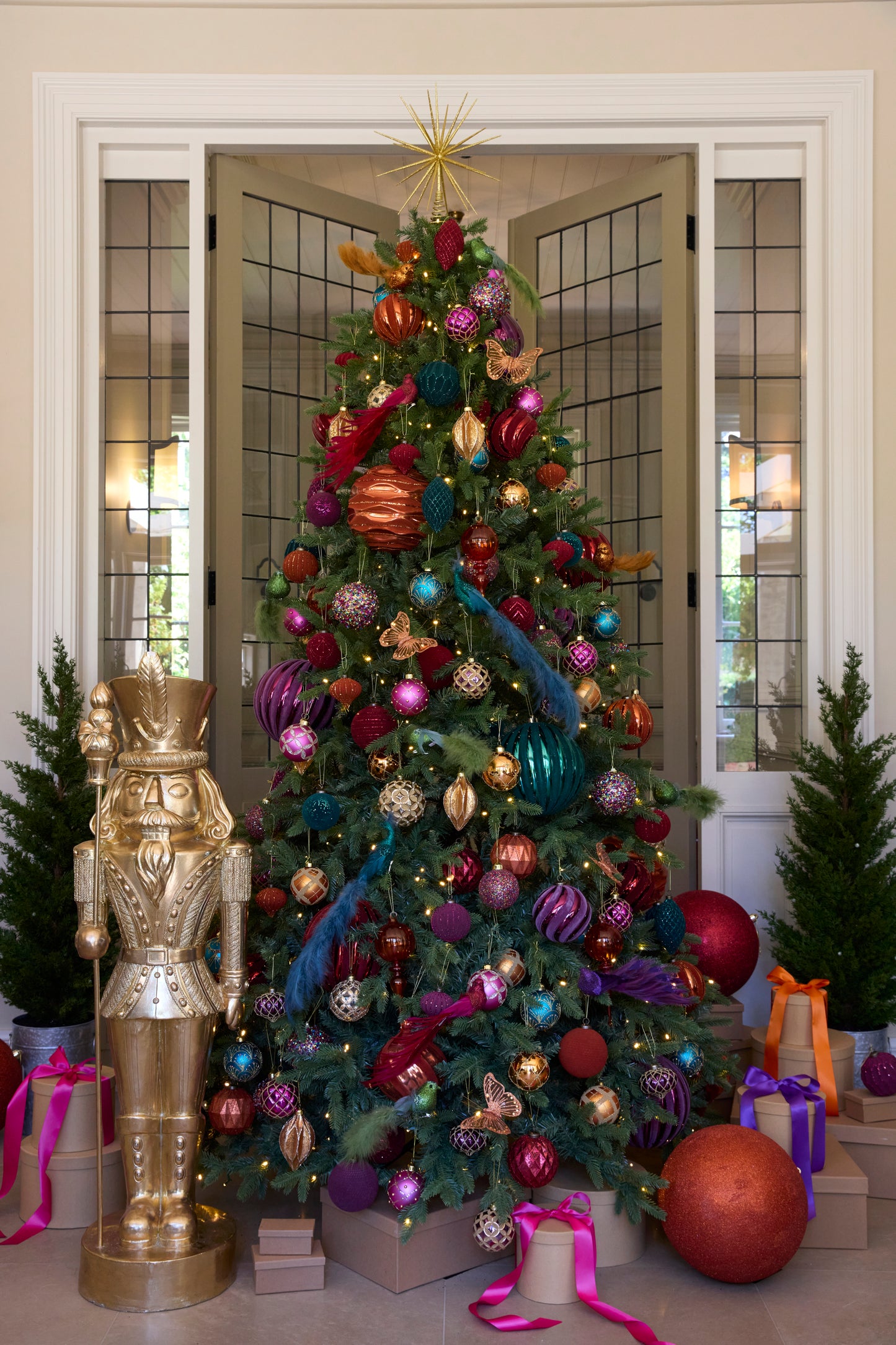 Elegant Emerald Feathered Peacock