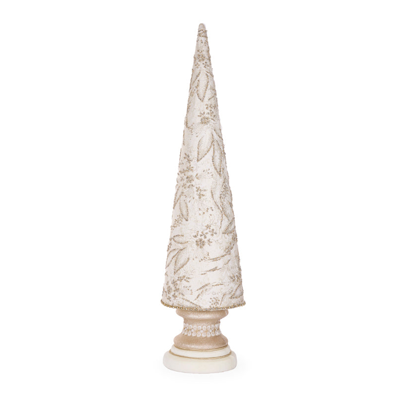 95cm Sparkling Lace Cone Tree