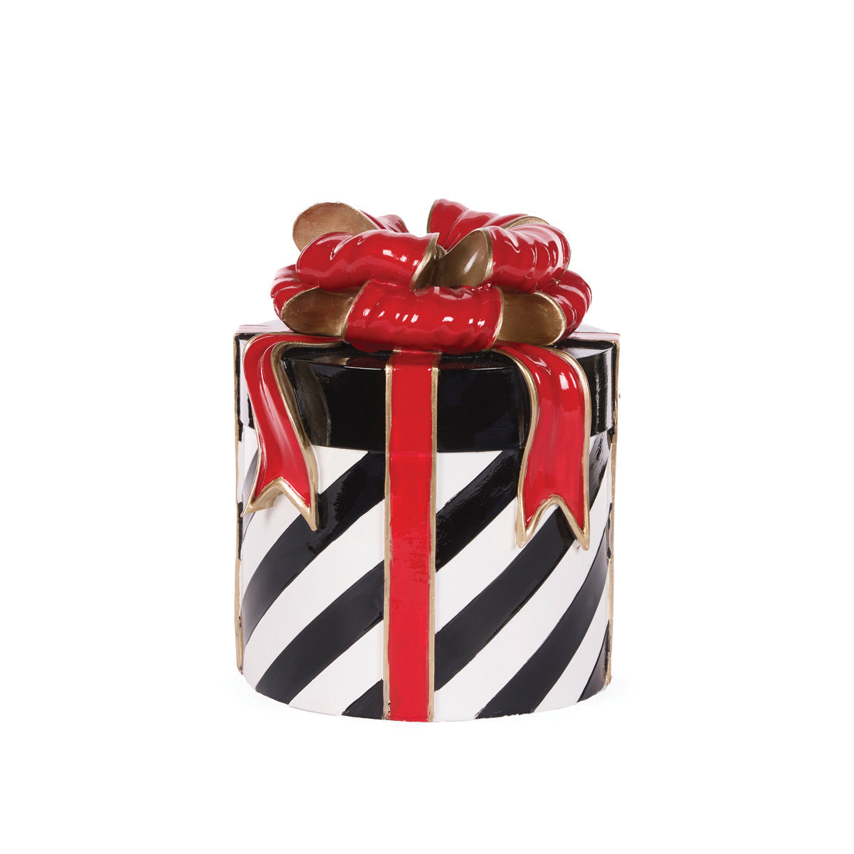 25.5cm Black Striped Present