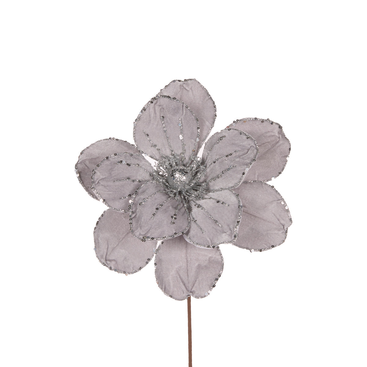 Medium Silver Velour Magnolia