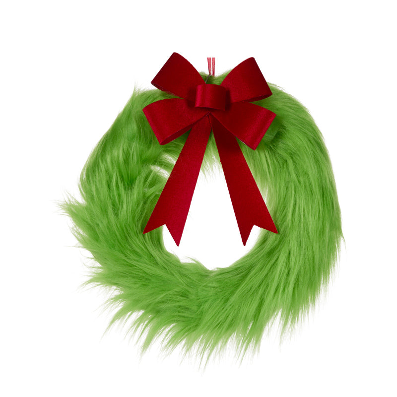 40cm Shaggy Green Wreath