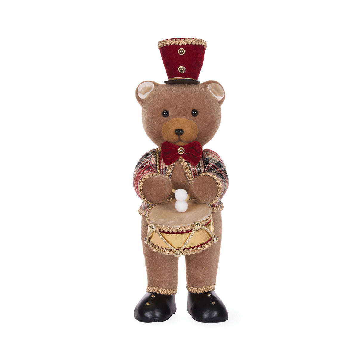 WINTER TARTAN BEAR WITH DRUM