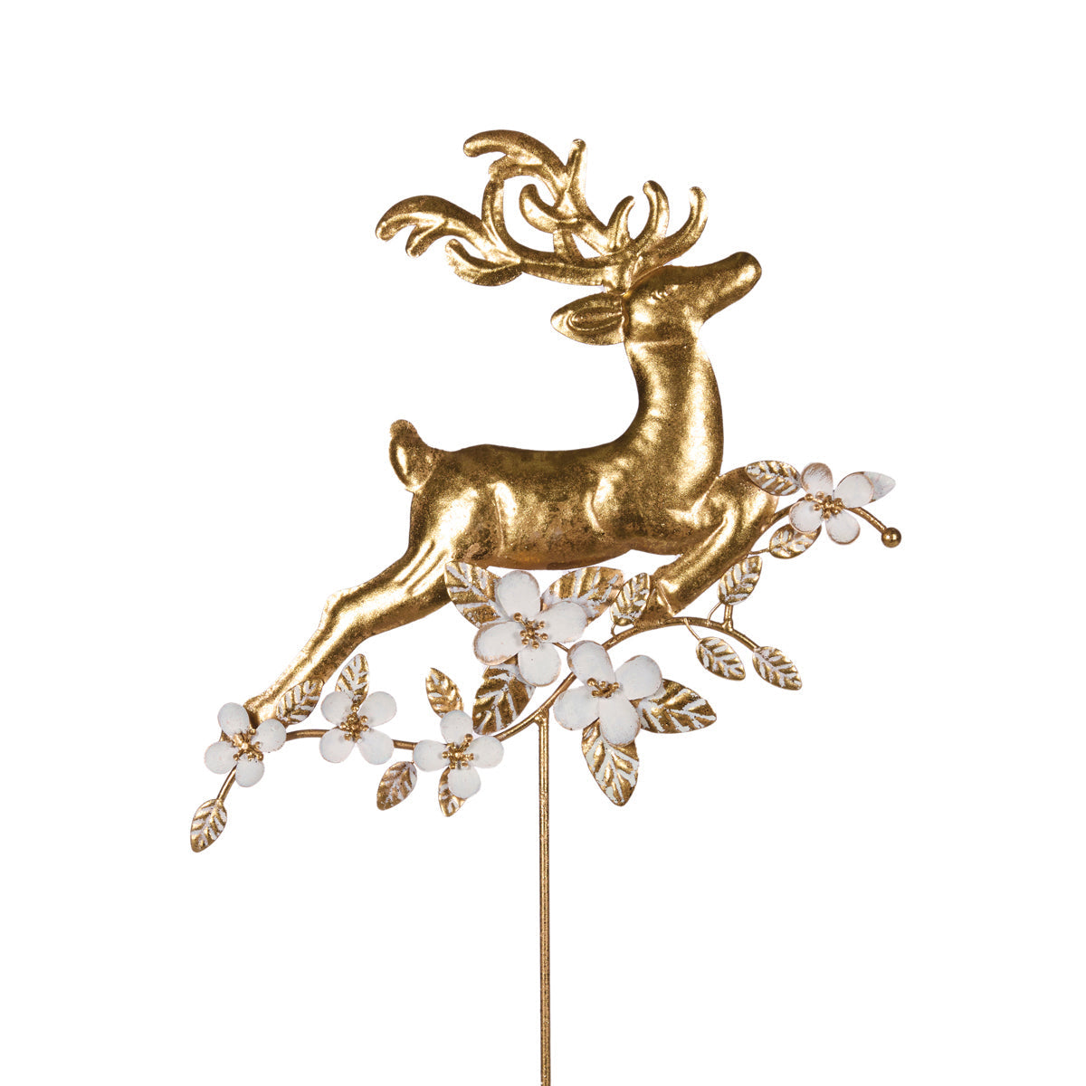 Metal Reindeer Cotton Flower Tree Topper