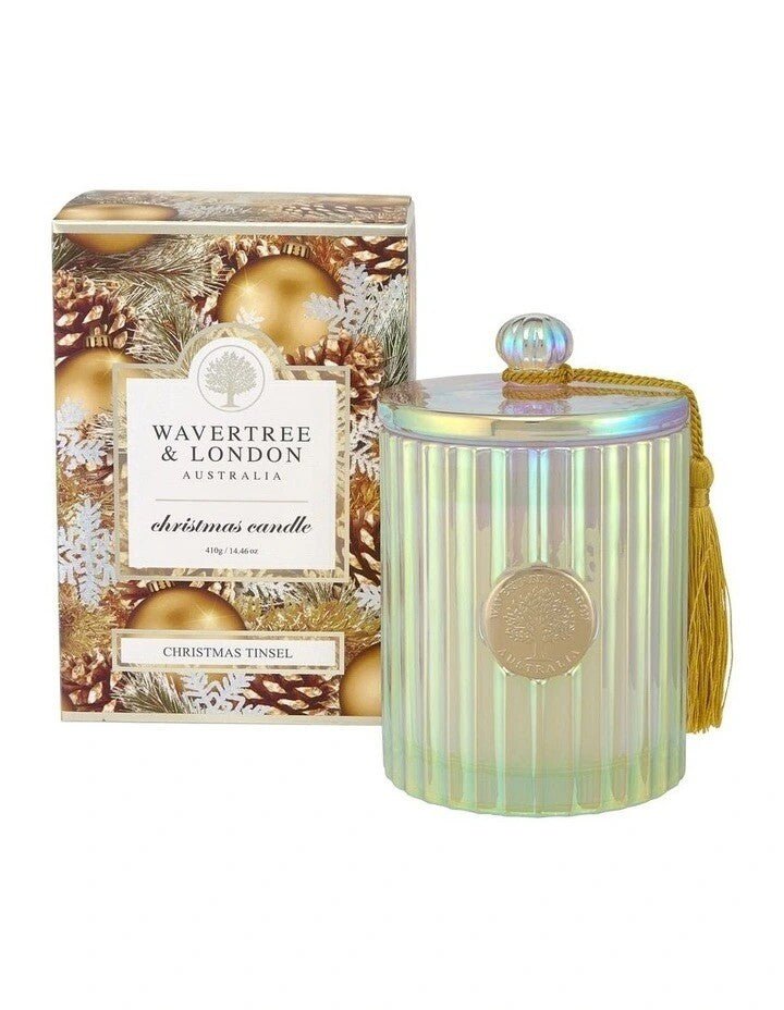 Luxe Christmas Tinsel Candle