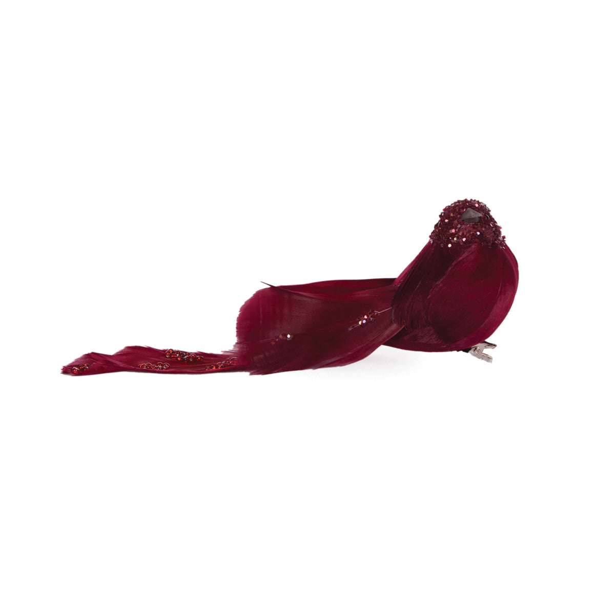 BURGUNDY BEJEWELLED BIRD