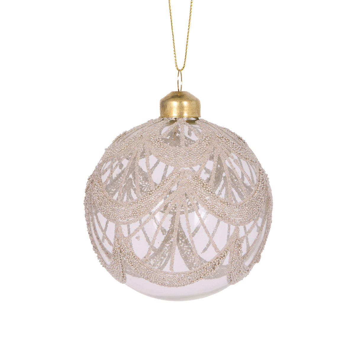 CHAMPAGNE LACE ROUND BAUBLE
