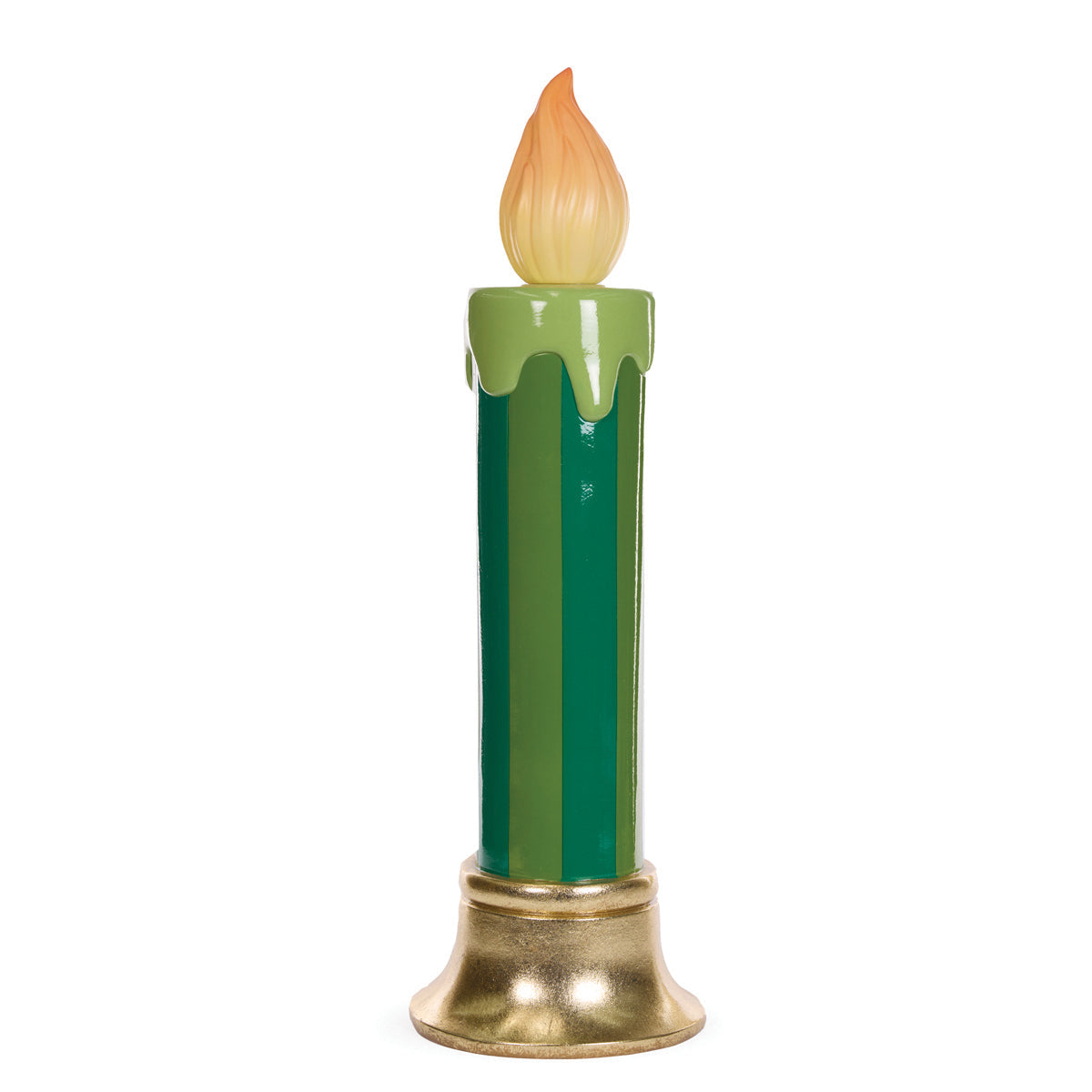 74cm LED Green Stripe Candle