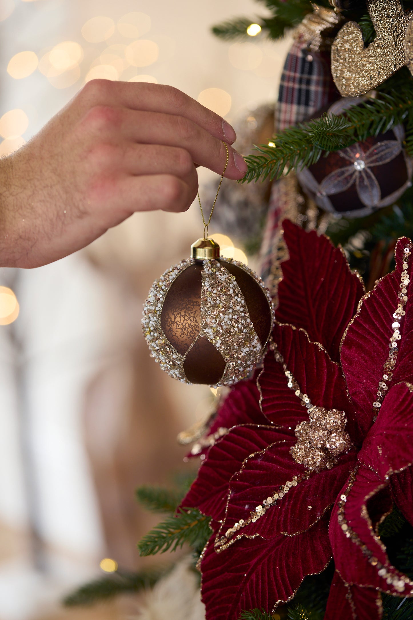 MERCURY BROWN SWIRL BAUBLE