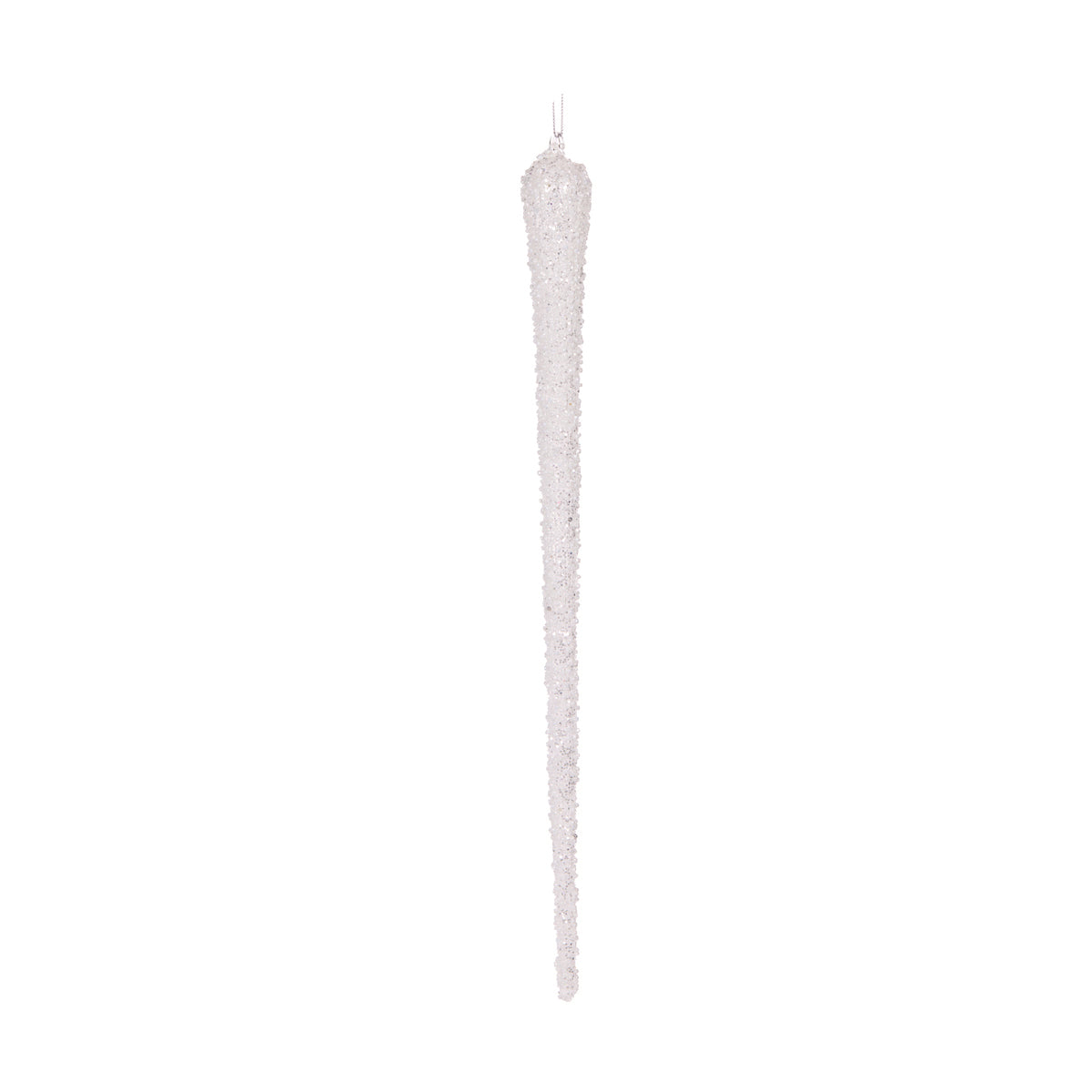 White Glittered Drop