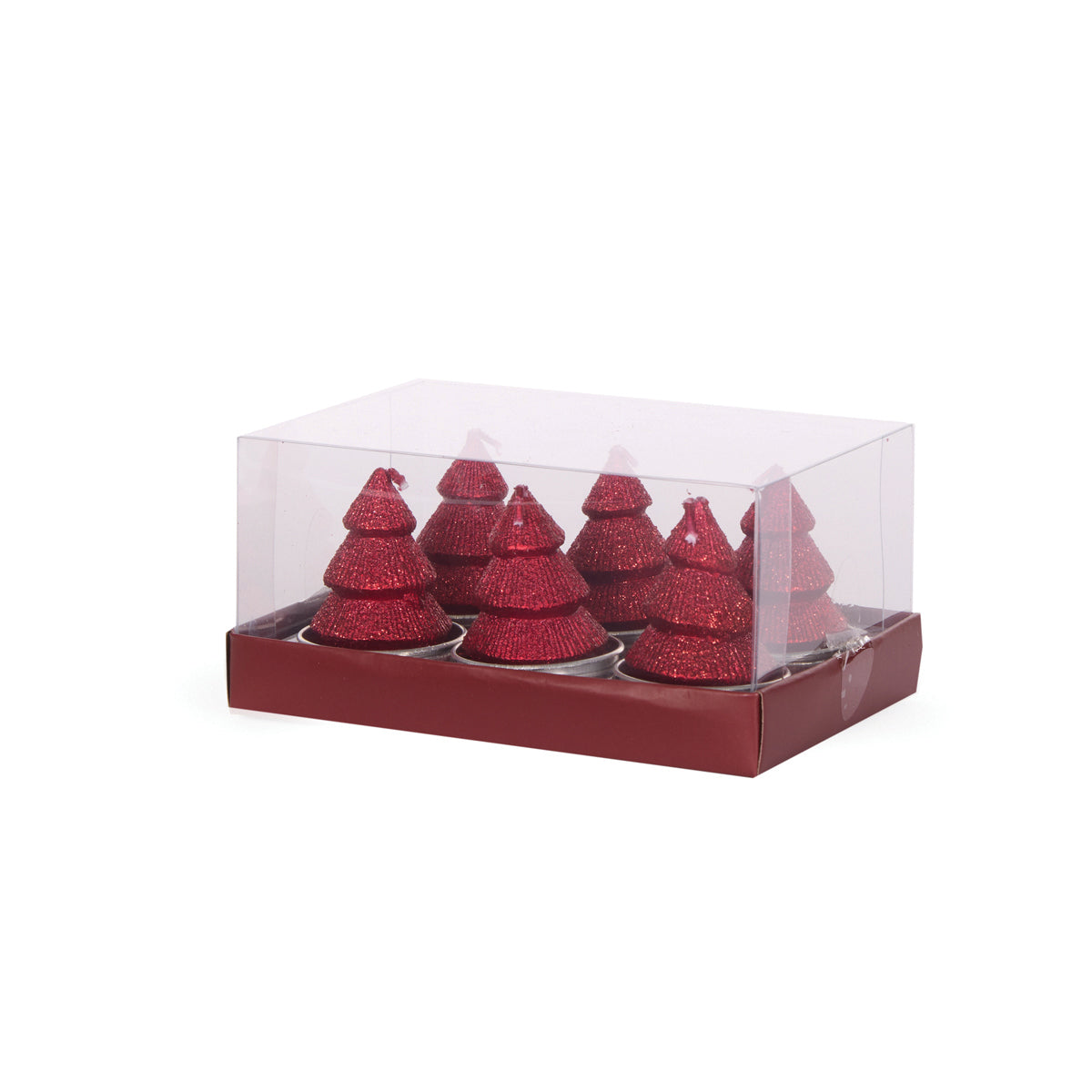 6pk Red Layered Tree T - Lights
