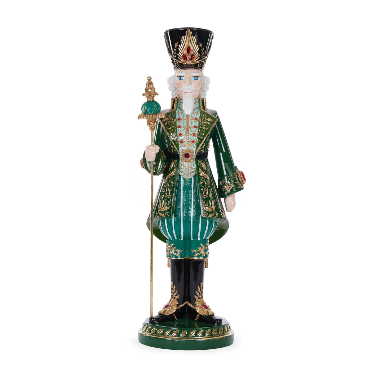 Emerald Grandeur Nutcracker With Staff