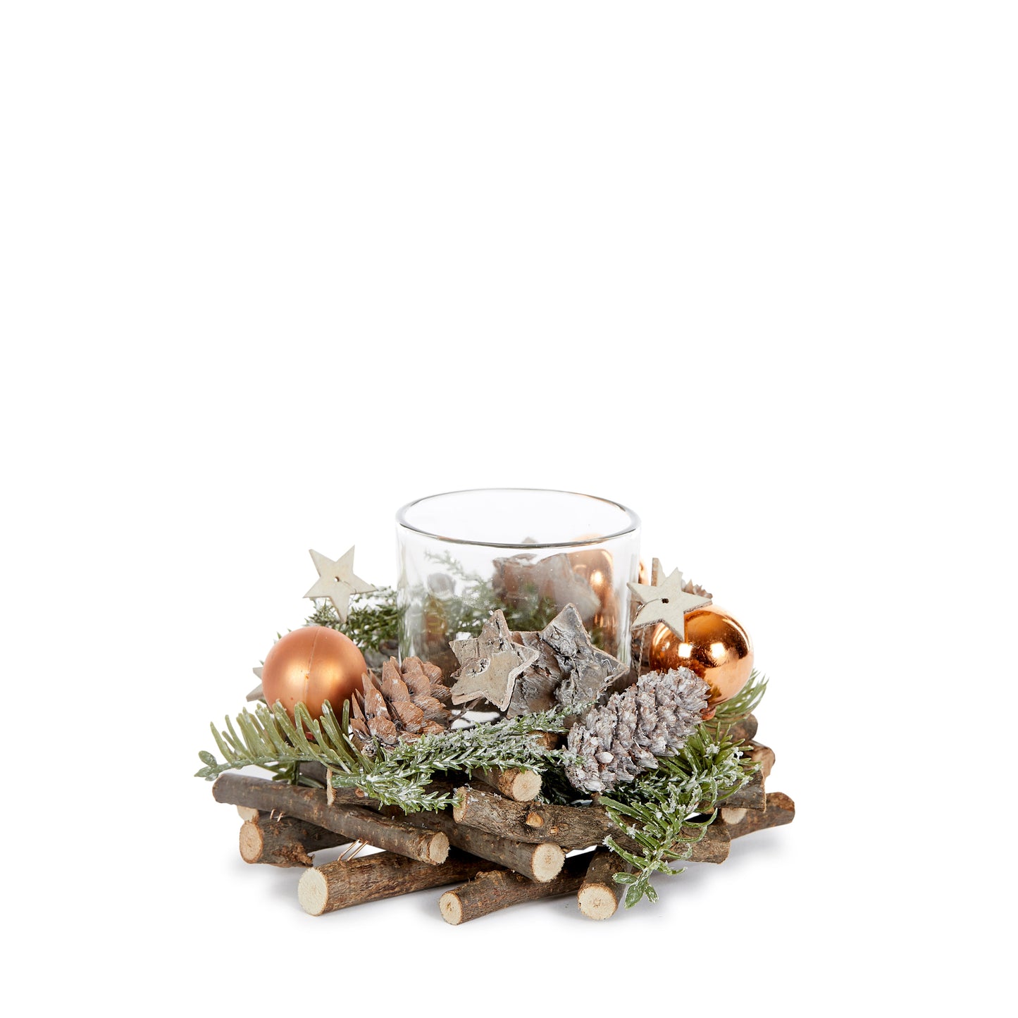 Copper Baubles T - Light Holder
