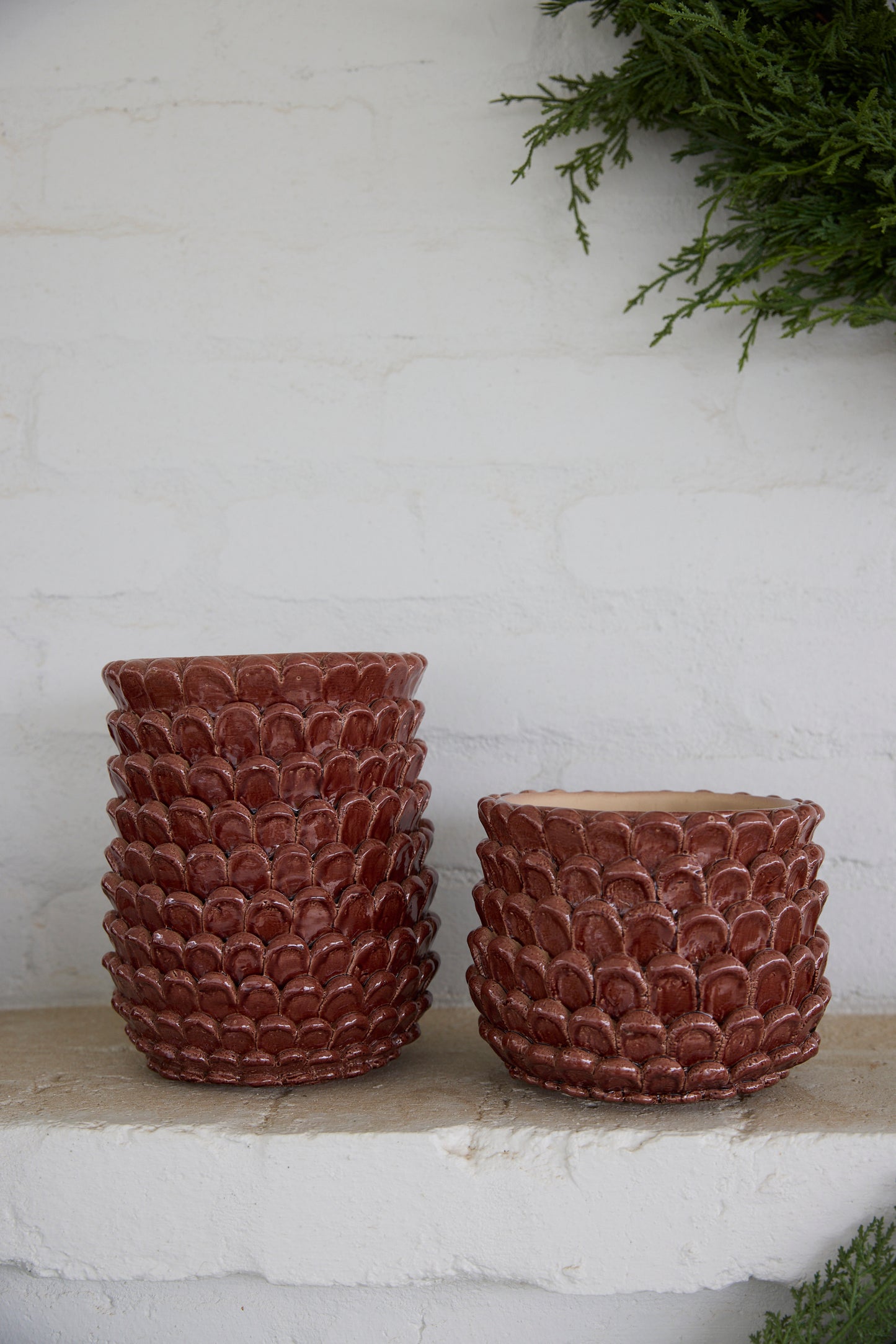 TALL PINECONE PLANTER