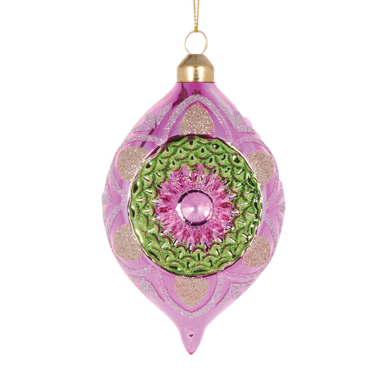 RETRO PINK VINTAGE DROP BAUBLE