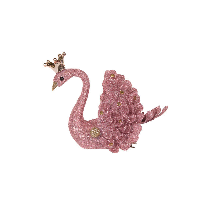 Blush Feather Swan Clip