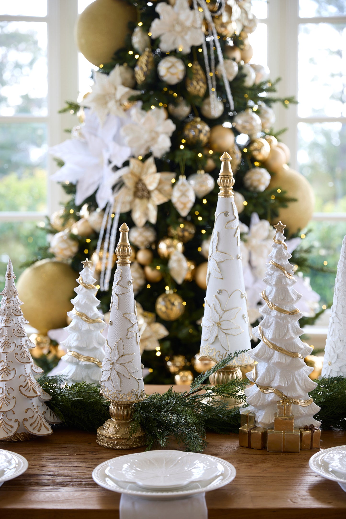 49 CM ELABORATE POINSETTIA TREE