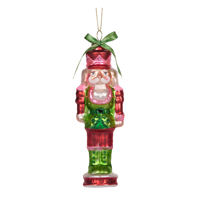 Green Retro Joy Nutcracker Ornament