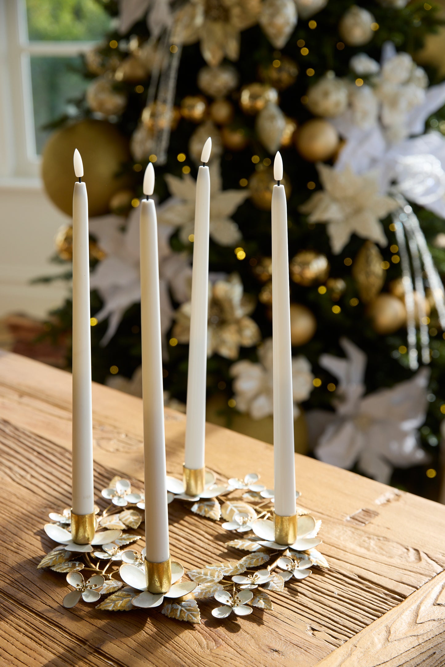 COTTON FLOWER CANDLE CENTREPIECE