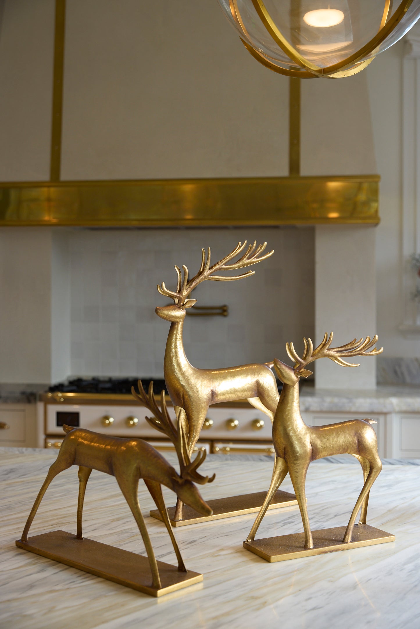 17.5 CM METALLIC METAL REINDEER