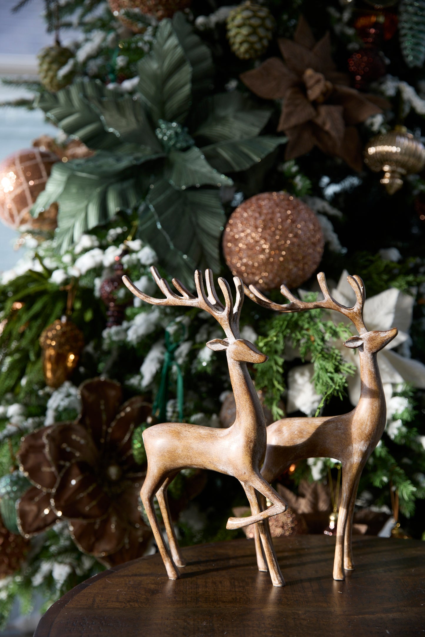 33 CM WOODGRAIN REINDEER